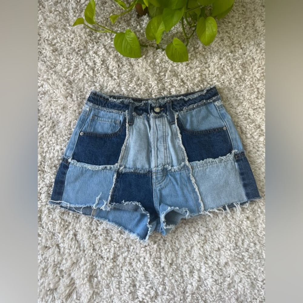 Women’s‎ Denim Patchwork Shorts